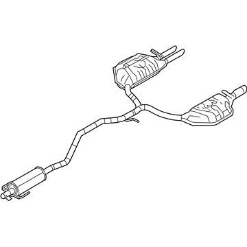 Ford 9E5Z-5230-F Centre And Rear Muffler Assembly