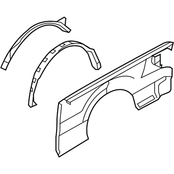 Ford AL3Z-8427840-B Panel - Quarter - Outer