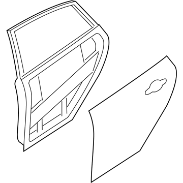 Ford DM5Z-5824630-A Door Assembly - Rear - Less Hinges