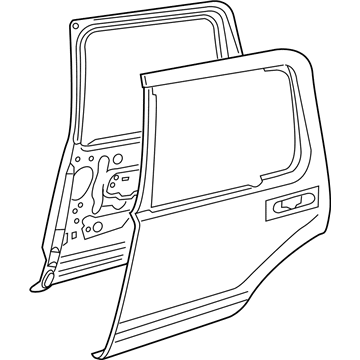 Ford 2L2Z-7824630-BA Door Assy - Rear - Less Hinges