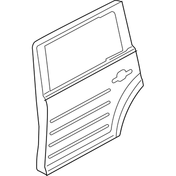 Ford 8A8Z-7424630-A Door Assembly - Rear - Less Hinges